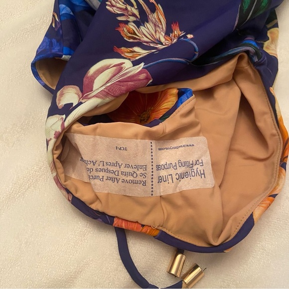 New! Ochie Midnight Floral Olivia Off Shoulder One Piece Swimsuit 3518 - Picture 6 of 9